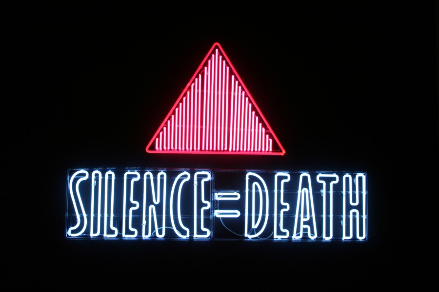 "Neon sign (Silence=Death)" by Gran Fury and ACT UP
