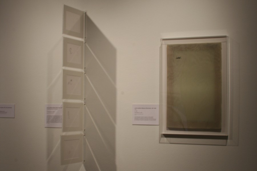 Works by José Leonilson Bezerra Dias displayed in the exhibition