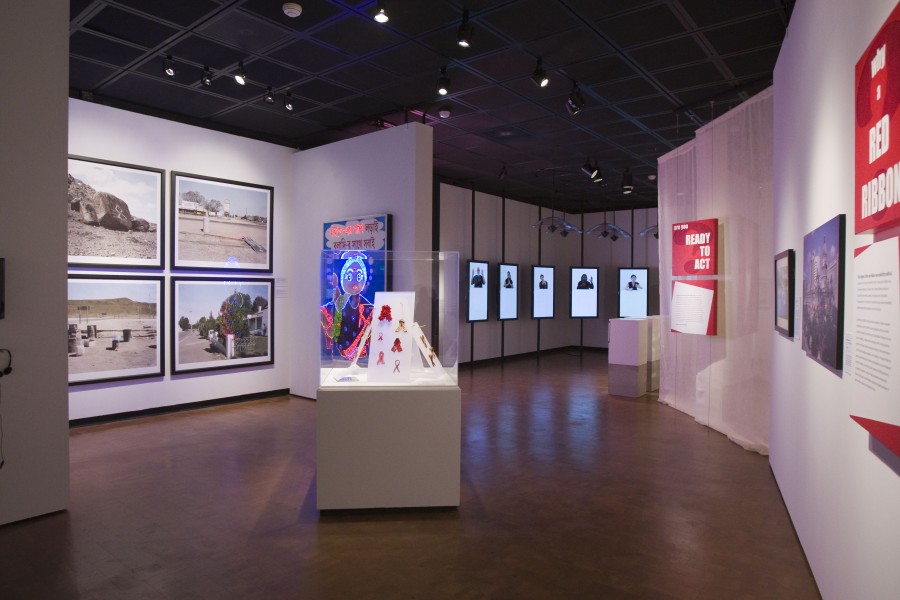 Bula Di displayed alongside red-ribbon interpretations and other exhibition works