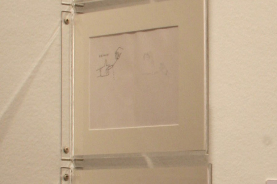 José Leonilson Bezerra Dias’s eight hydrocolor-pen drawings for *O Perigoso*, incorporating a drop of blood and flower references