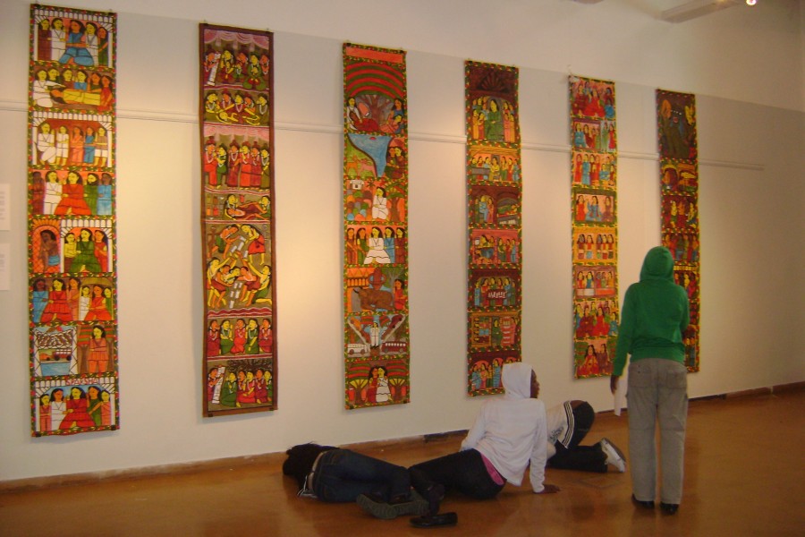 Guest in Not Alone Exhibit
