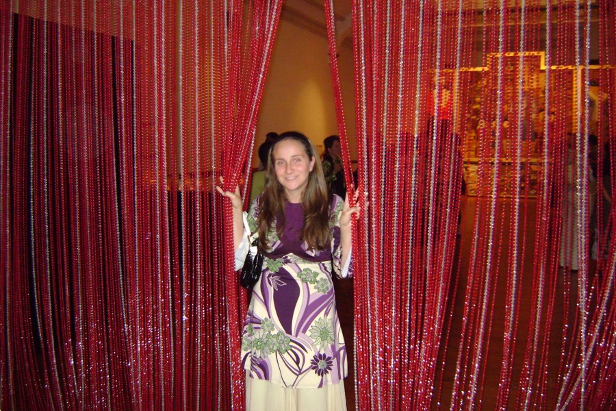 Guest at Not Alone Exhibit