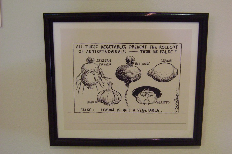 Zapiro’s political cartoon depicting Manto Tshabalala-Msimang