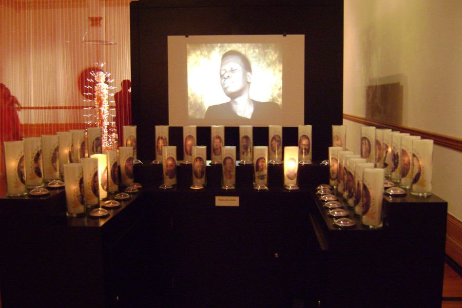 Jean Carlomusto’s interactive-media work *Offerings*