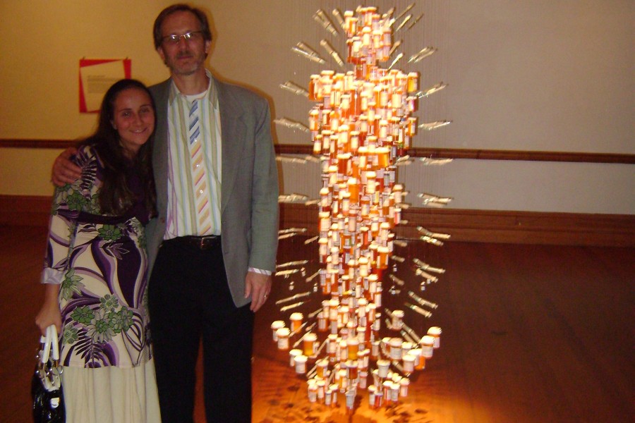 David Gere beside Daniel Goldstein and John Kapellas’s *Medicine Man*