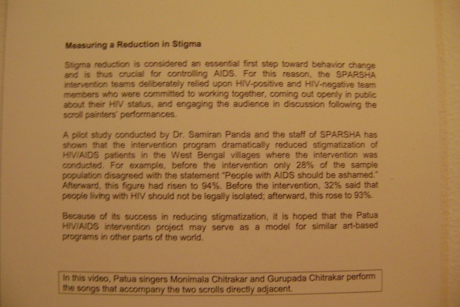 Wall text titled “Measuring a Reduction in Stigma”