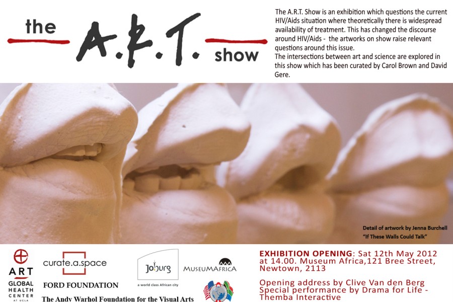 Digital invitation to *The A.R.T. Show* featuring a detail of Jenna Burchell’s *If These Walls Could Talk*