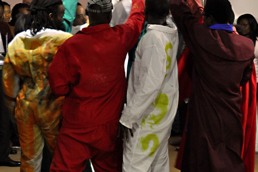 Drama for Life – Themba Interactive performing during the exhibition opening