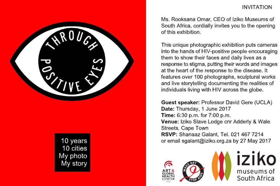 Through Positive Eyes Cape Town Exhibit Opening Invitation