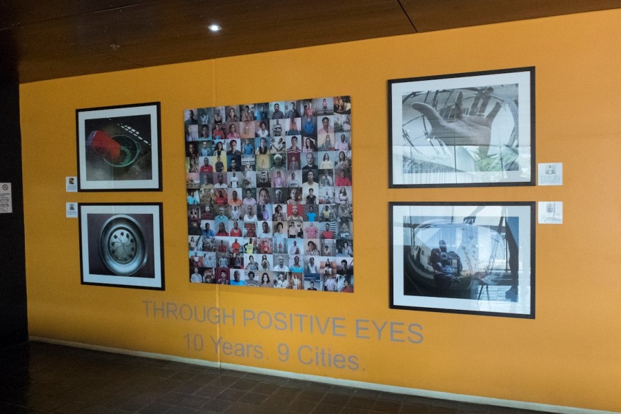Through Positive Eyes Cape Town Exhibit Title Wall