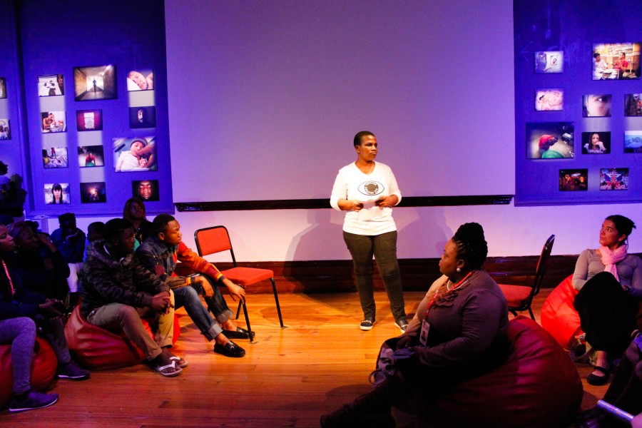 Artivist performing in the Banishing Stigma Room