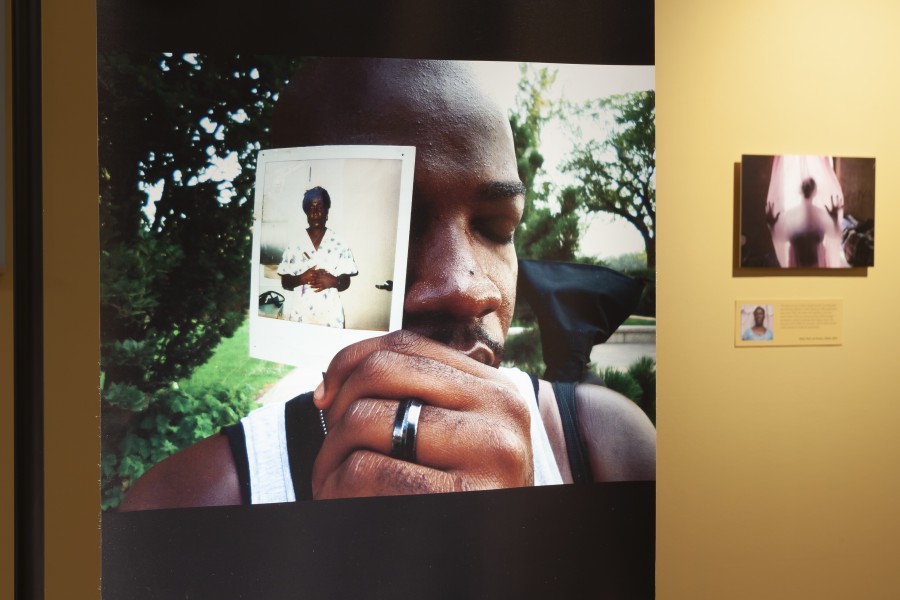 Photograph by Christian, portrait by Gideon Mendel, and accompanying story text