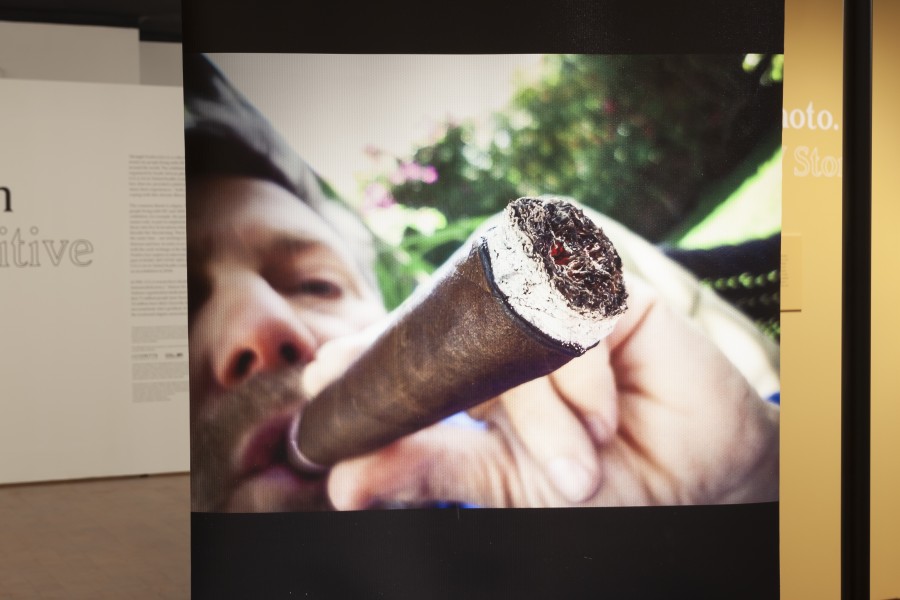 Photograph by Mark, portrait by Gideon Mendel, and accompanying story text