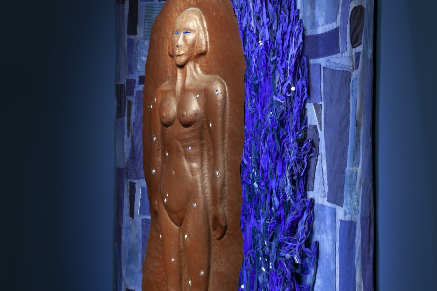 Alison Saar’s sculpture Cool Mama installed in the gallery