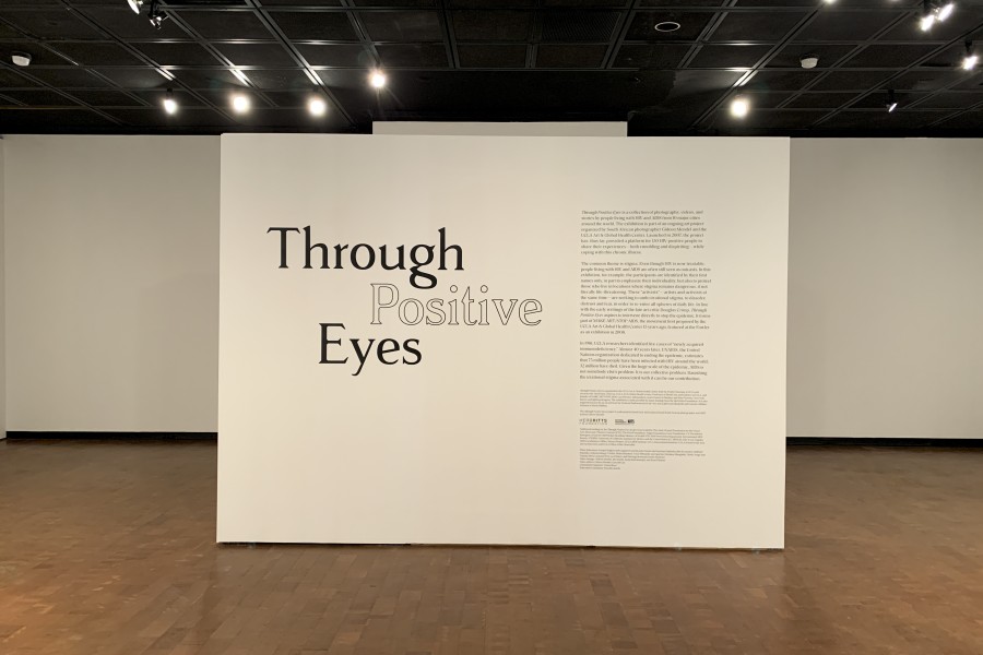 Through Positive Eyes title wall with introductory text