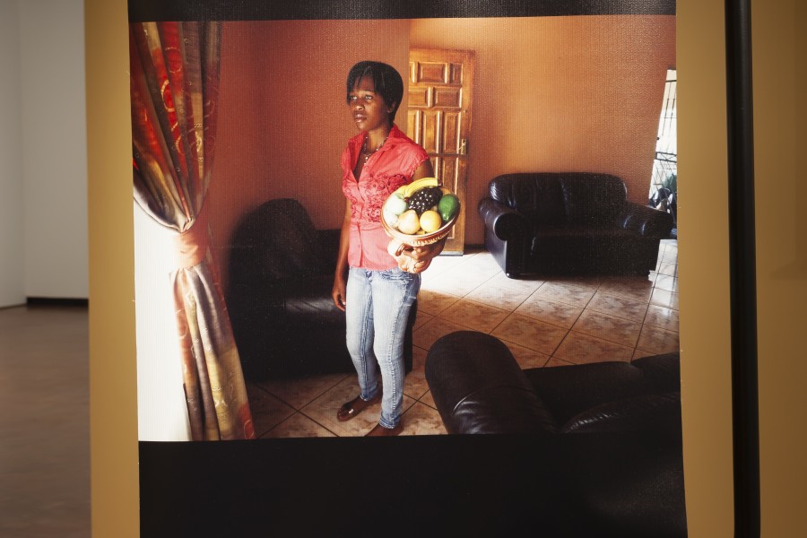 Photograph by Annah, portrait by Gideon Mendel, and accompanying story text