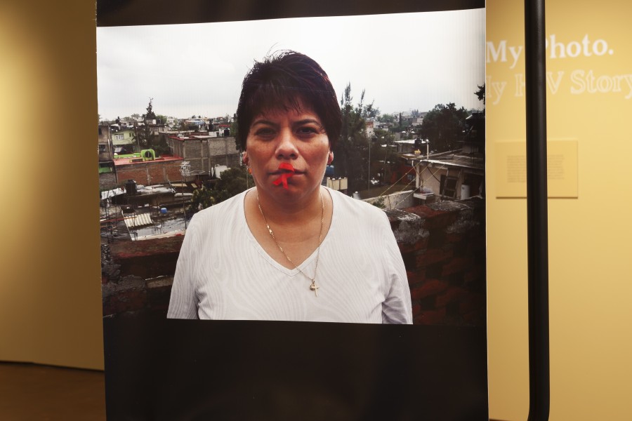 Photograph by Silvia, portrait by Gideon Mendel, and accompanying story text