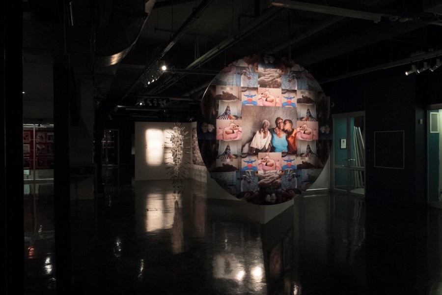 Daniel Goldstein’s illuminated photographic mandala *Love Keeps Me Alive*