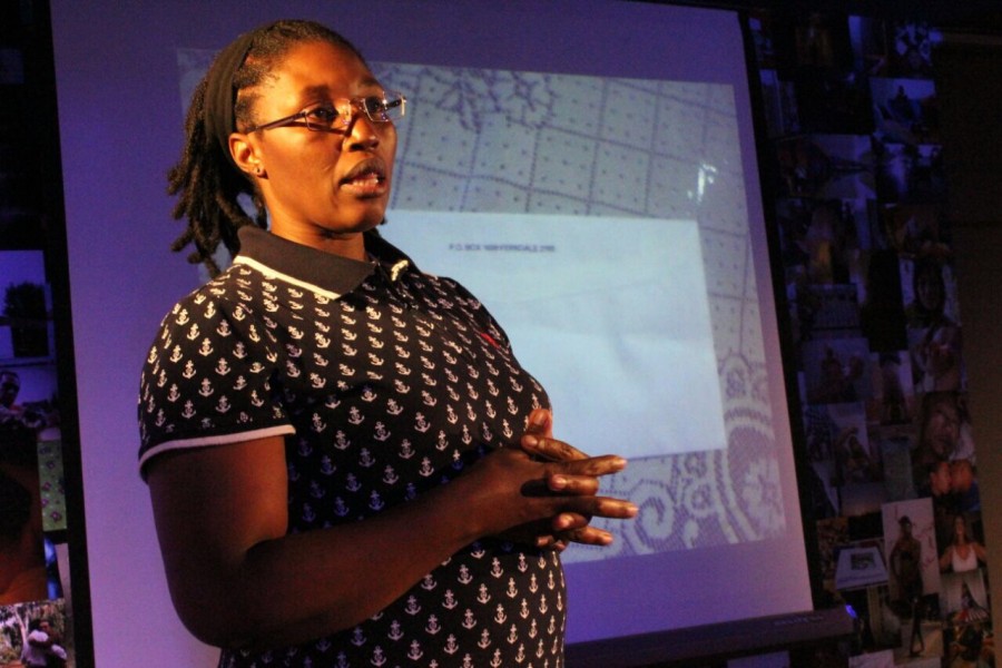 A Through Positive Eyes artivist shares a personal story in the Banishing Stigma Room