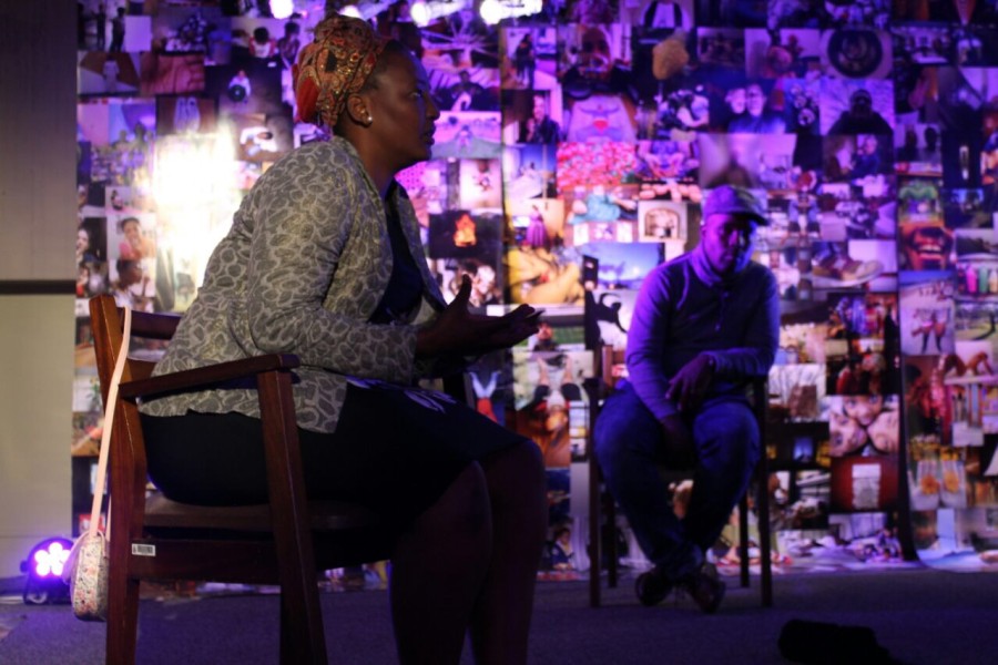 Woman Sitting in the Banishing Stigma Room